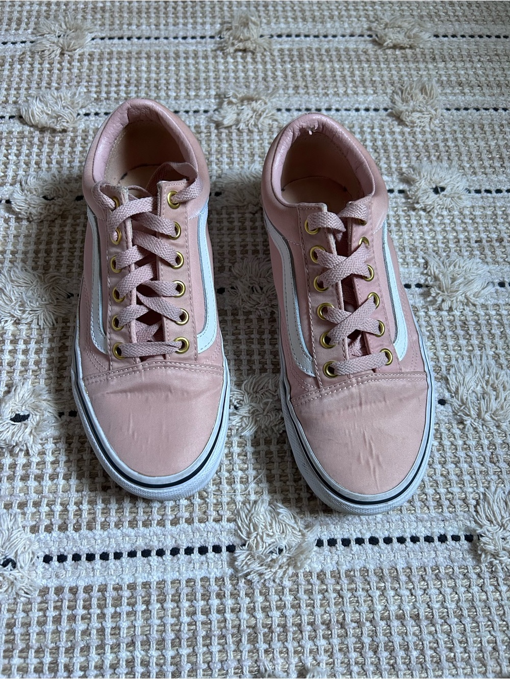 Vans silk pink trainers, women’s US 6.5